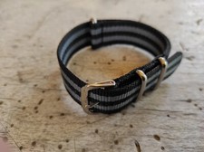 BRACELET NATO JAMES BOND  18MM QUALITE NYLON  INDESTRUCTIBLE