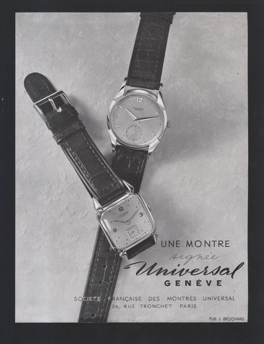 Publicité 1948 montres - publicité,