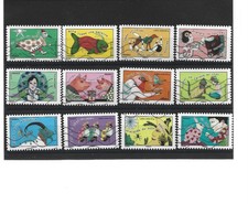 Serie complète 12 timbres 2015 Prendre le taureau par les cornes oblitérés