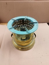 ANCIEN RÉCHAUD à PÉTROLE MARQUE Pigeon LAITON & FONTE ÉMAILLÉE BLEU 20 Ème 