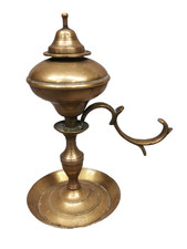 Ancienne lampe à Huile avec poignée