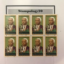 Us Stamp- # 1804 - Block Of 8 - Benjamin Banneker - Used NG -1980-Free Shipping 