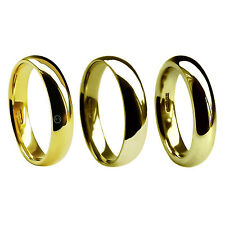 6mm 18ct or Jaune Mariage Anneaux Escarpin Confort GB Hm Med. Lourd & X Bande
