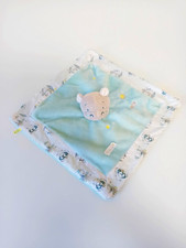 Doudou Plat/Mouchoir Hippopotame Blanc Bleu Étoiles Petit Coeur  - Sergent Major