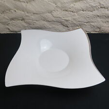  grand plat creux en porcelaine villeroy et boch NEW WAVE platinium 33 cm