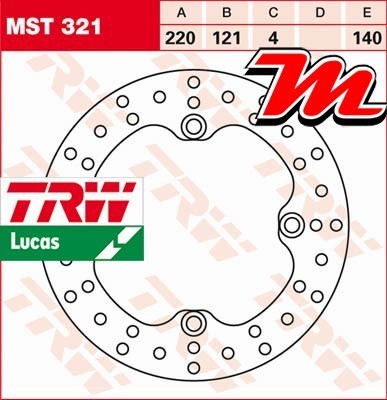 Disque frein arrière trw - disque,