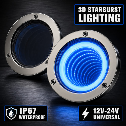 Feux arrière led 3d - 2x, 4"