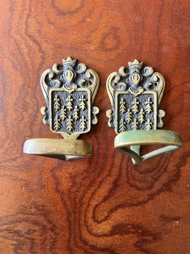 Patère bronze armoiries - patère, en