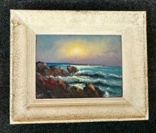 HUILE SUR PANNEAU - MARINE -