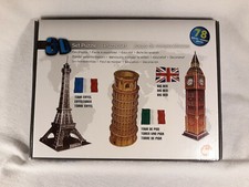 Set Puzzle 3D de la Tour Eiffel et de la Tour de Pise 78 pièces avec notice