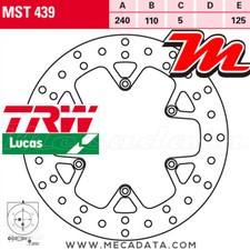 Disque de frein Arrière TRW