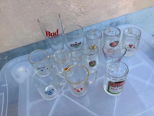 Lot verres chopes à - de,