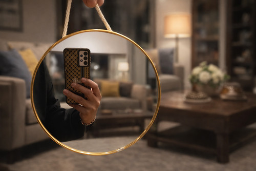 élégant miroir mural rond - Élégant,