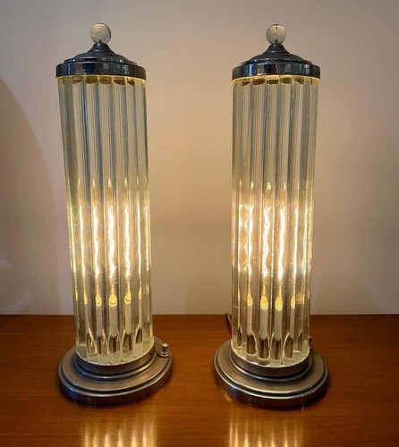 Paire lampes table art - de,