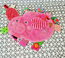 Doudou plat cochon rose