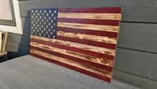 Américain Drapeau Patriotique Décoration Murale Challenge en Bois Ondé US