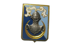 INSIGNE EMAIL CAVALERIE ECOLE ABC HUSSEIN - DEY ETAT EXCELLENT DRAGO PARIS