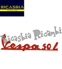 12391 - Étiquette Autocollante Avant Ou Arrière Bordeaux VESPA 50 L