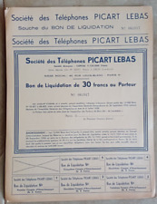 Soiete des telephones picart lebas-bon de liquidation