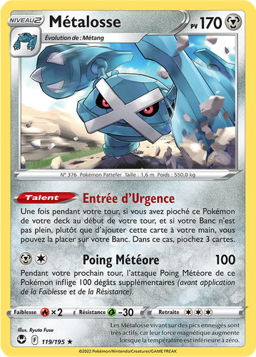 Carte pokémon métalosse - carte,