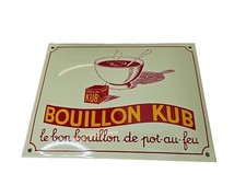 plaque émaillée BOUILLON KUB Le Bon Bouillon De Pot Au Feu 