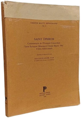 Saint ephrem commentaire de - ephrem.,