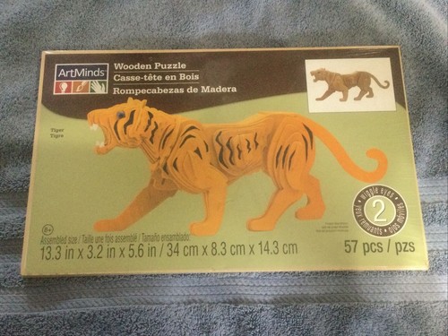 Diy tiger puzzle wooden - diy,