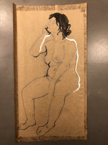 Tableau dessin feminin - nu,