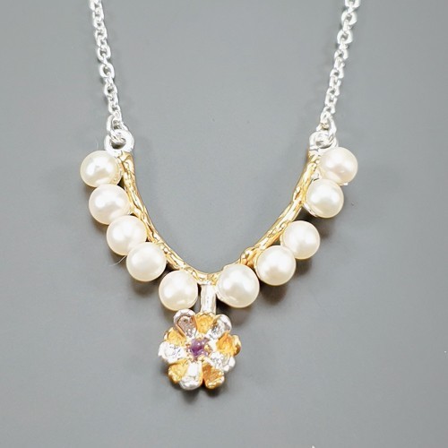 Collier perles naturelles - collier,