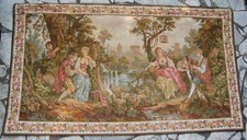 *3455* tapisserie JP gobelins  scène galante