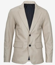 Nouveau Blazer En Cuir BEIGE