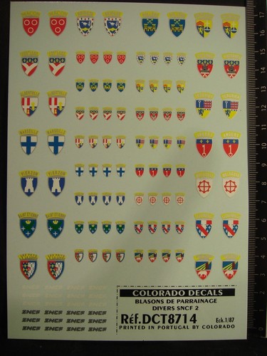 Decals train blasons de - decals, 1/87