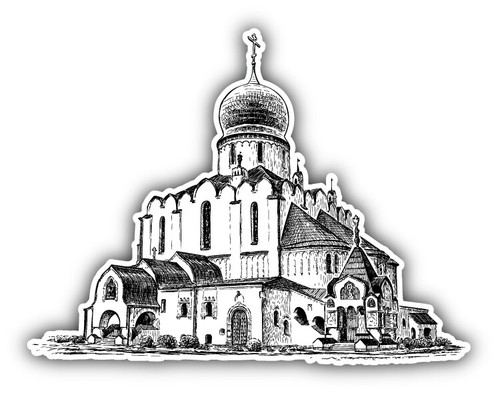 Orthodox cathedral sketch car - cathedral,