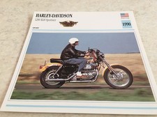 Carte moto Harley Davidson 1200 XLH Sportster 1990 collection Atlas motorcycle 