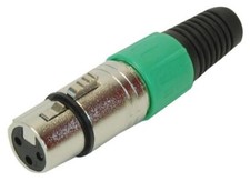 PRO SIGNAL - Prise XLR 3 pôles avec protection anti-fissure verte