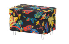 Housse IKEA STRANDMON pour repose-pieds, Stigsbo multicolore noir 100 % coton