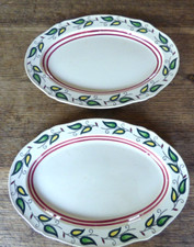 rare lot de 2 plats ovale en
