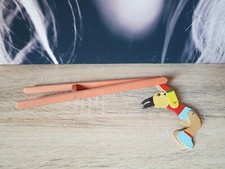 ANCIEN JOUET EN BOIS ÉCHELLE LAPIN ACROBATE 