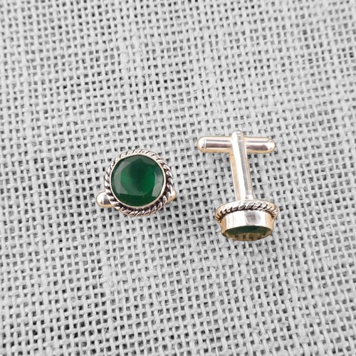 925 argent sterling vert onyx
