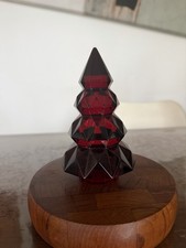 Sapin de Noel rouge Mathias en cristal Baccarat