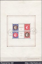 FRANCE BLOC PEXIP N° 3 AVEC CACHETS TEMOINS DU 26/06/1937 A VOIR