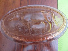 BEURRIER DECOR VACHE VERRE