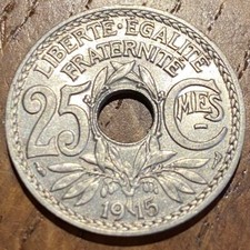 PIECE 25 CENTIMES SOULIGNÉ
