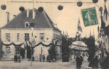 CPA 36 CHATILLON SUR INDRE / FETE DU 25 SEPTEMBRE 1910 / LA GENDARMERIE ET SON A