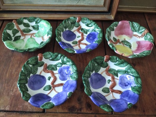 Assiettes barbotine aux - 5,