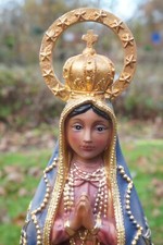 13553  FIGURINE STATUETTE GRANDE VIERGE  NOIRE MARIE NOTRE DAME APARECIDA  32 CM