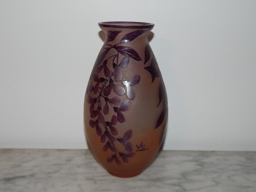 Superbe ancien vase pâte - pâte, de