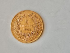 TRES BELLE PIECE 5 Francs OR 1868 bb TTB/SUP