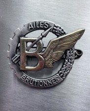 ORIGINAL MILITAIRE INSIGNE PRYTANÉE MILITAIRE AILES BRUTIONNES /  BALME TBE