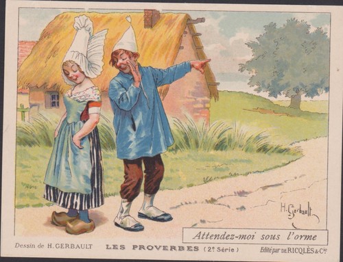 Ancien chromo publicitaire - ancien,